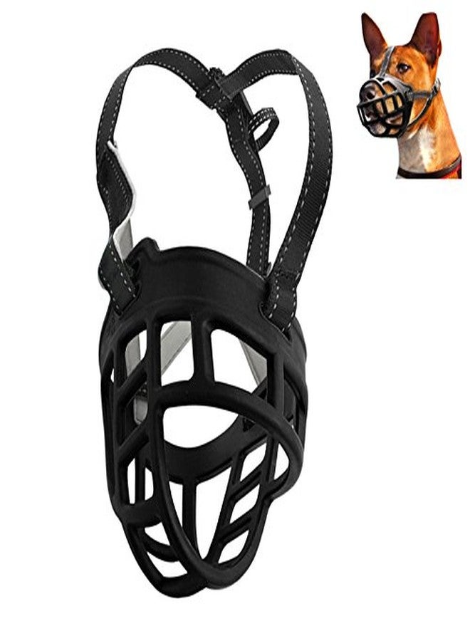 Nema NM Nema Silicone Basket Anti-Bite Muzzle for Dogs - Black - Medium (Size 4) - Image 1